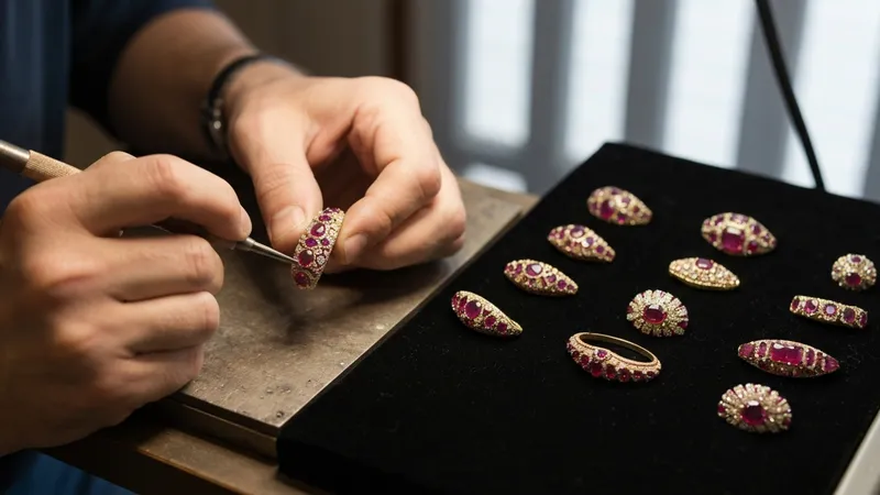 Restauration des bagues rubis endommagées