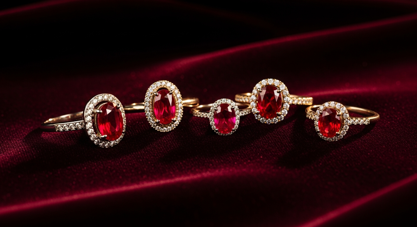 Bague rubis solitaire en or blanc pour femme élégante