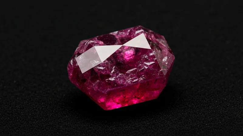 Signes d'usure dans une bague rubis